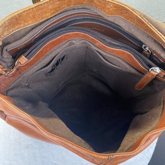 Fossil Leather Messenger Bag Brown‎ Crossbody Shoulder Laptop Work Satchel,VTG - Picture 15 of 16